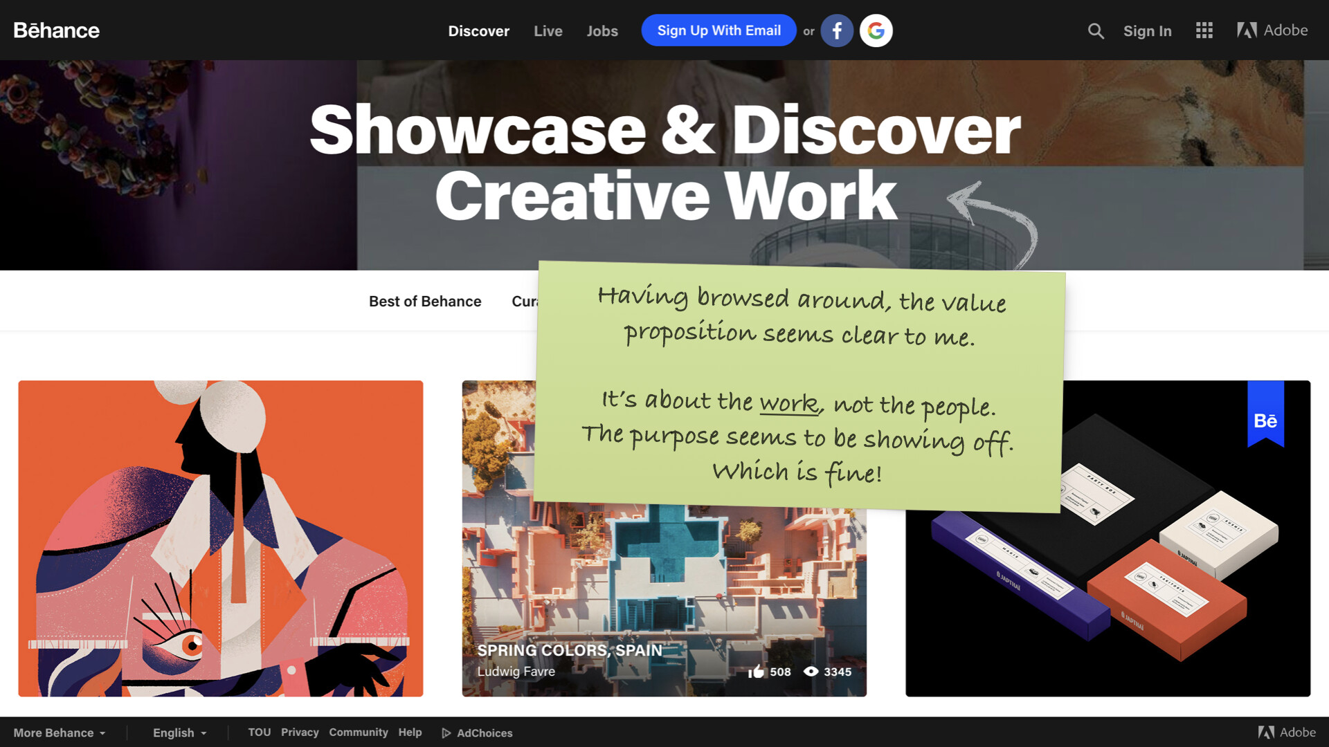 How Behance onboards new users